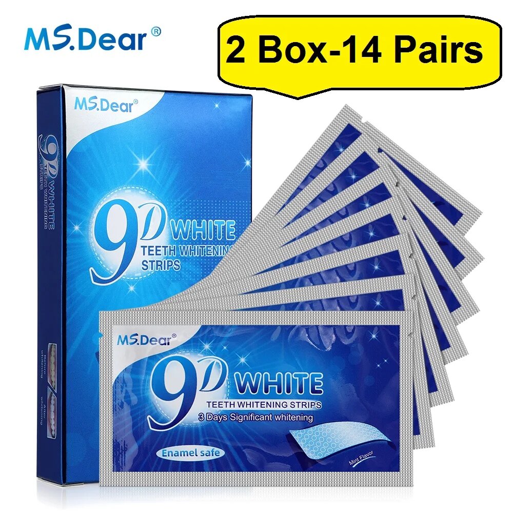 Гелевые полоски для отбеливания зубов Hailicare 9D 2 Box-14 Pairs