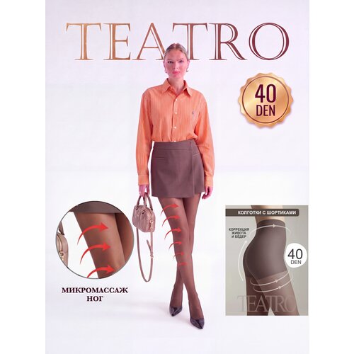 фото Колготки teatro, 40 den, размер 4, коричневый