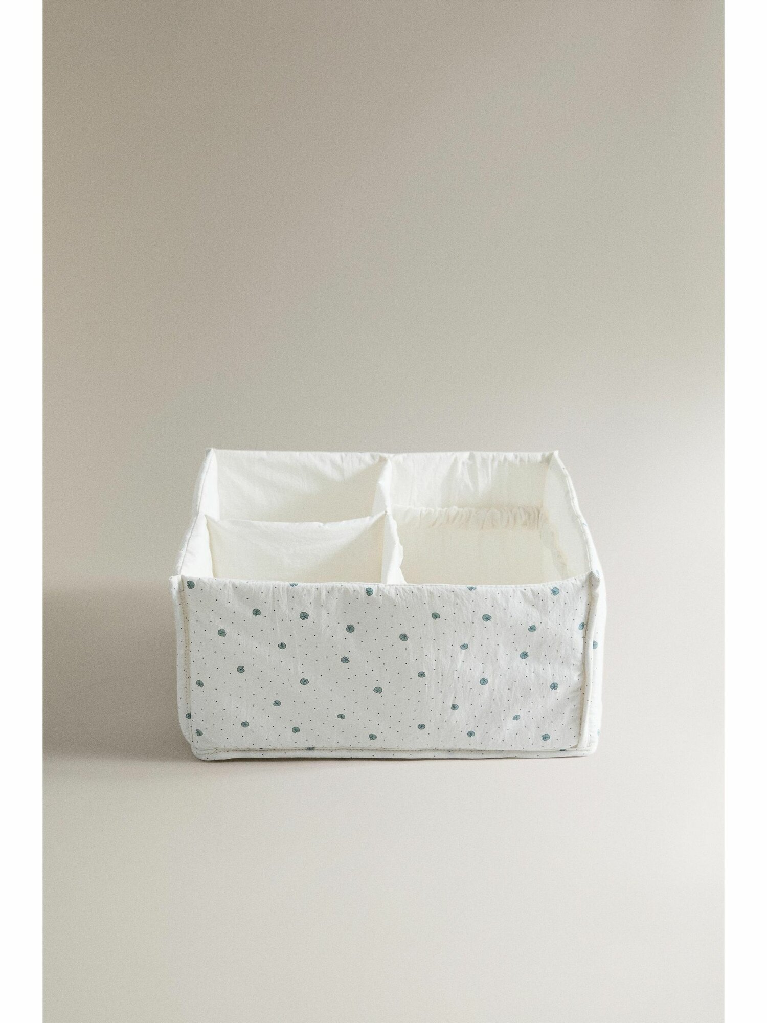 Органайзер для хранения вещей Zara LEAF PRINT COTTON BABY ORGANISER, хлопок, бежевый
