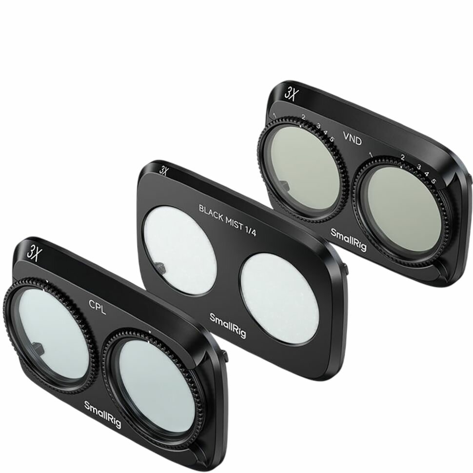 Комплект светофильтров SmallRig 6649 VND+CPL+Black Mist 1/4 для DJI Osmo Pocket 4P (3шт)