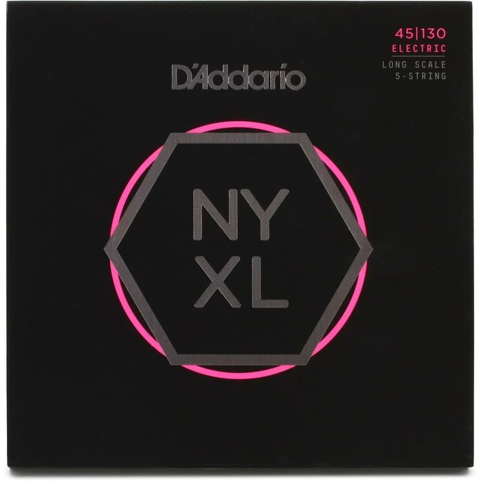 DAddario NYXL45130SL Комплект струн для 5-струнной бас-гитары 45-130