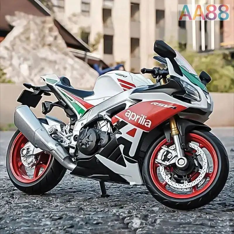 Металлический игрушечный мотоцикл, Априлия RSV4 RR1000 масштаб 1:12 01-