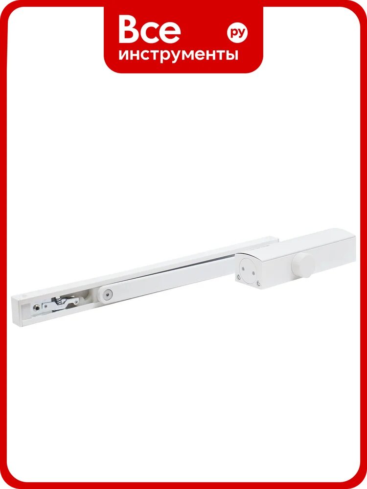 Дверной доводчик булат PROFI ДД 802/3 AH-W 40-80 кг, белый, морозостойкий, со скользящей тягой 15013