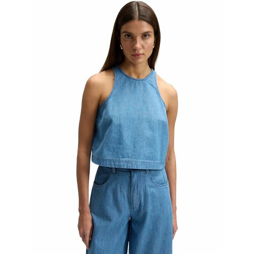 фото Топ lee women boxy sleeveless top, размер s, синий