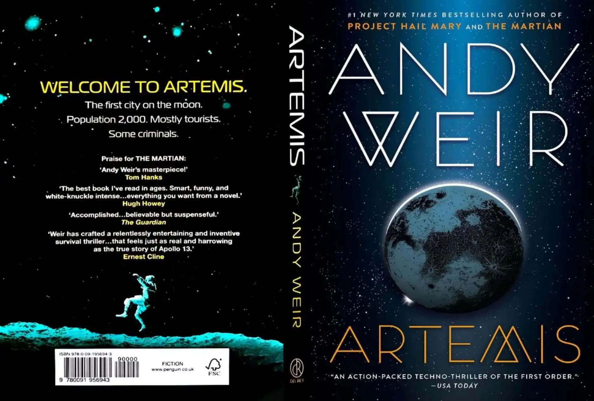 Artemis by Andy Weir Sci-Fi Thriller Moon Colony Fiction English Novel
