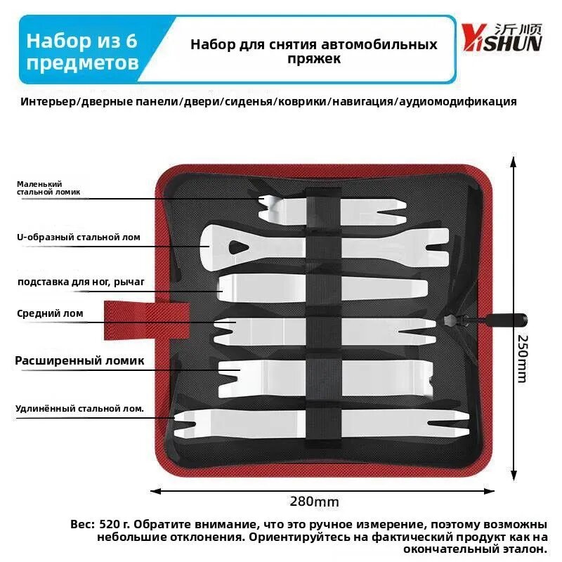 Съемник клипс автомобильных металлический для снятия обшивки съемник автомобильных клипс из нержавеющей стали