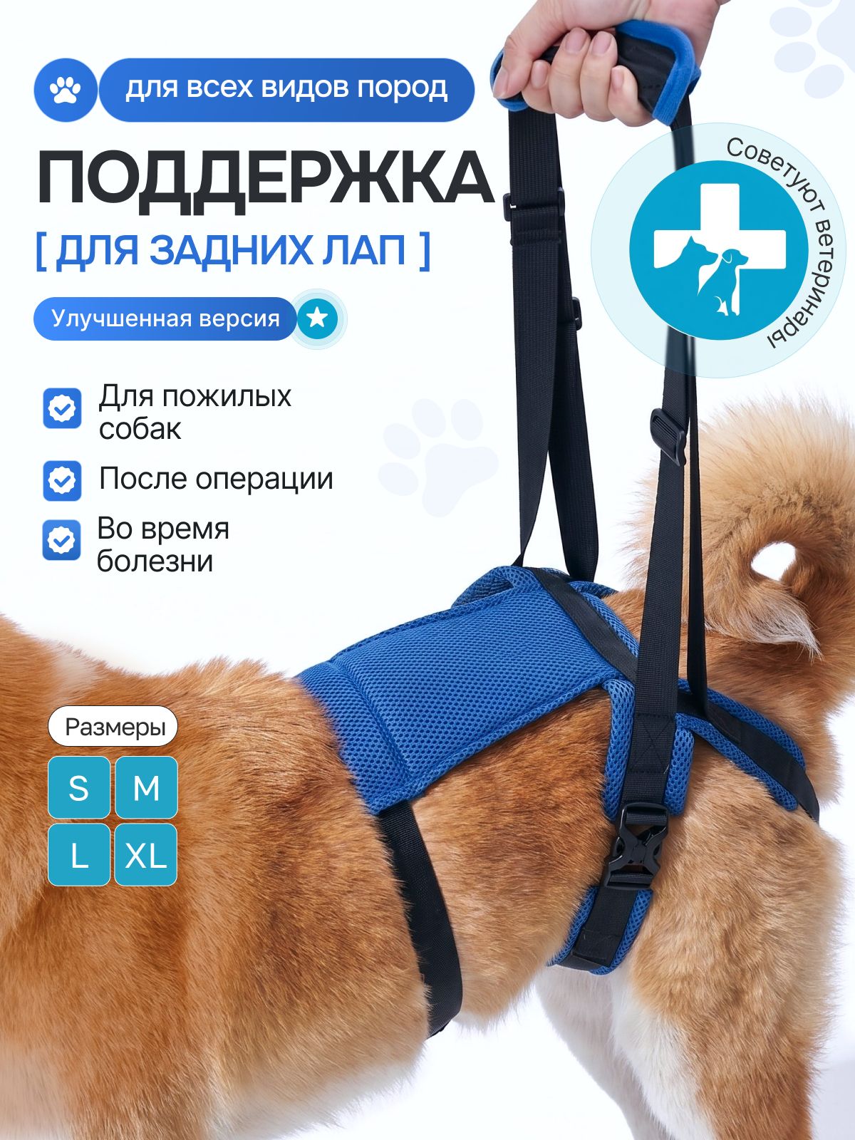 Ходунки для собак на задние лапы. Поддержка для задних лап собак