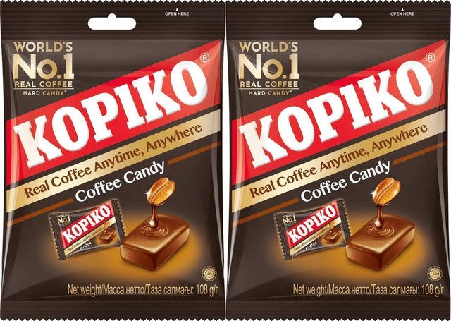 KOPIKO Леденцы Coffee Candy, 108 г, 2 уп.