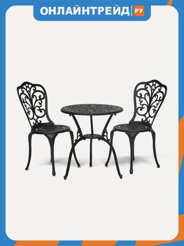 Изображение товара Комплект мебели Tetchair Romance (стол +2 стула), черный