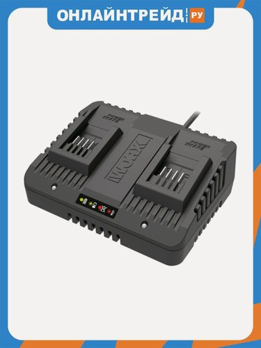 Изображение товара Двойное зарядное устройство Worx WA3772, 20В, 2x1A