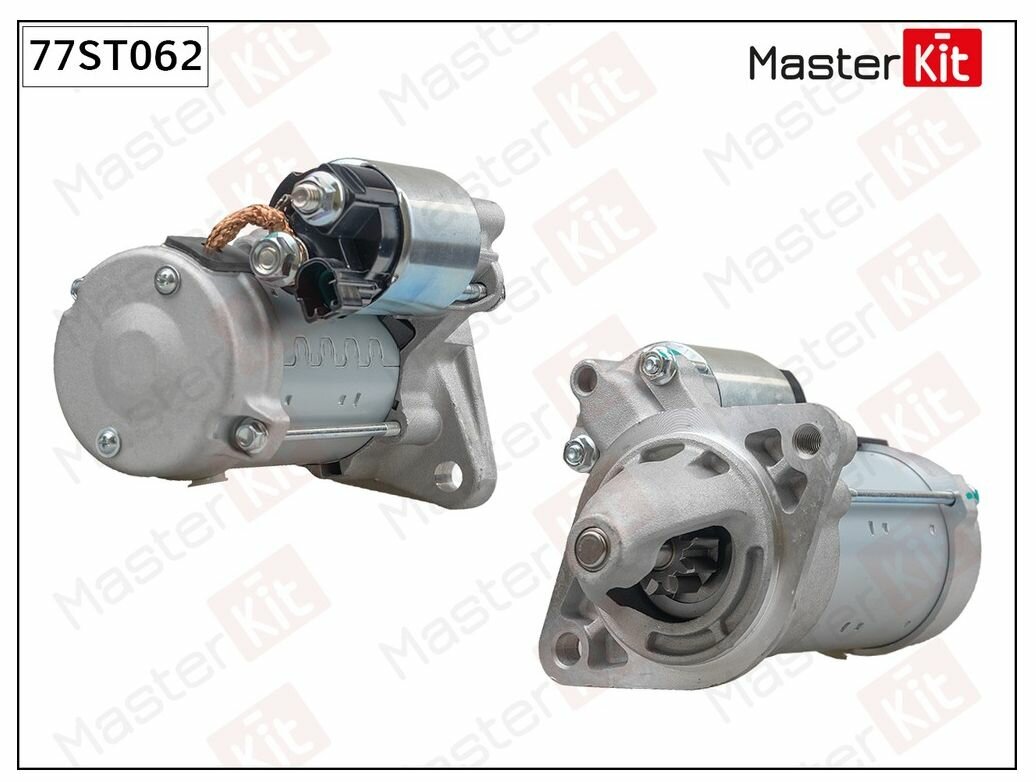 Стартер для TOYOTA AVENSIS 2000-08, COROLLA 2002-09 (1.3кВт), MasterKit 77ST062