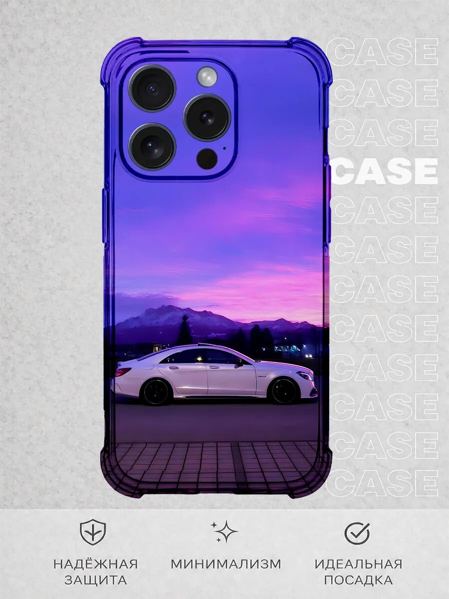 Чехол на iPhone 15 Pro Max с принтом Мерседес Эстетика