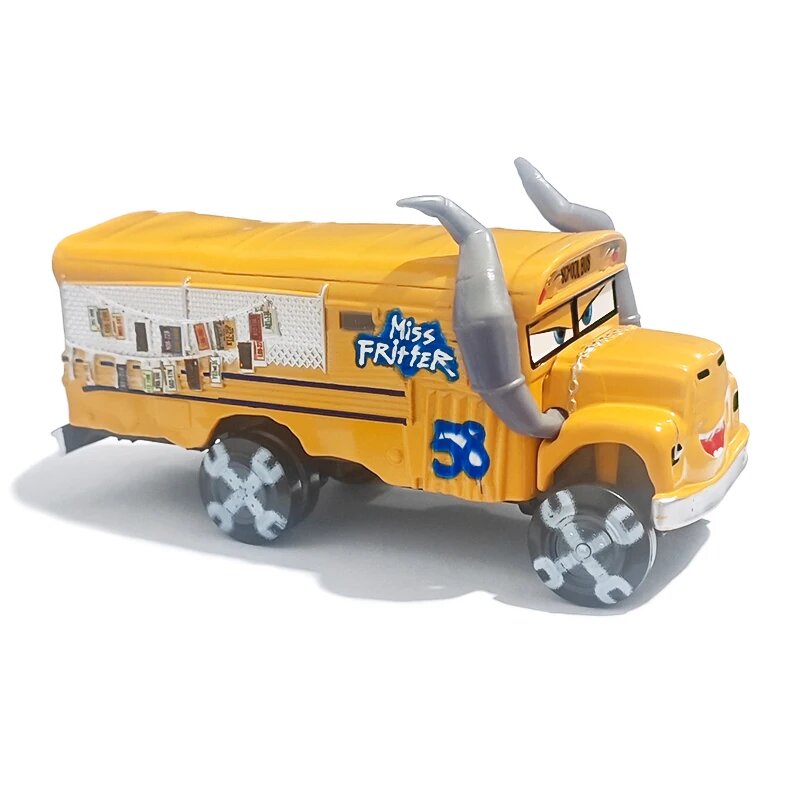 TAKARA TOMY Pixar Cars Miss Fritter Школьный Автобус 1:55 02
