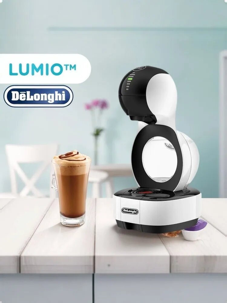 Nescafe Dolce Gusto Капсульная кофемашина DeLonghi Lumio WHITE, белый