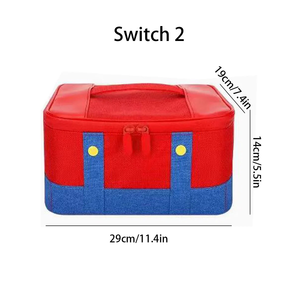 Красно-синяя сумка-чехол для Nintendo Switch 2