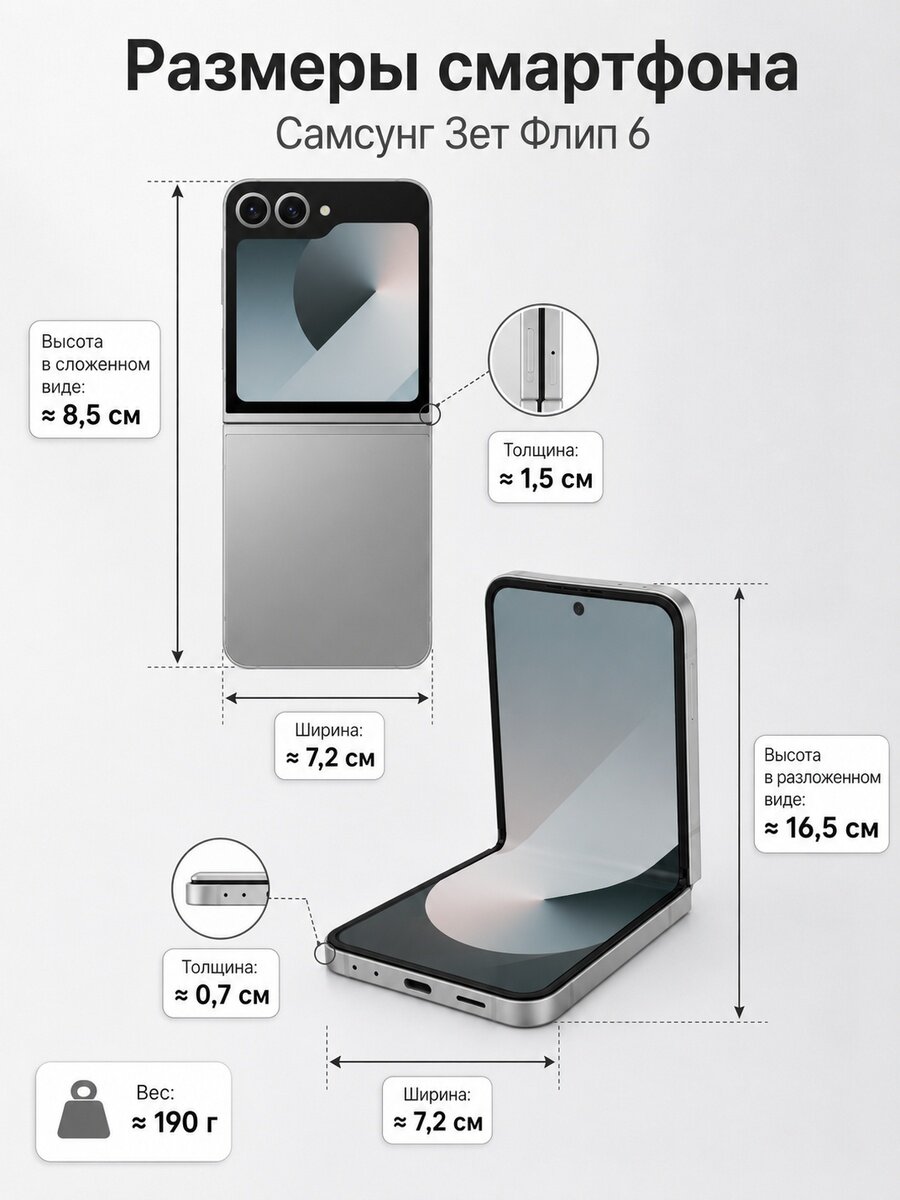 Смартфон Samsung Galaxy Z Flip6 5G 12/256 ГБ, зеленый, складной, NFC — фото 1