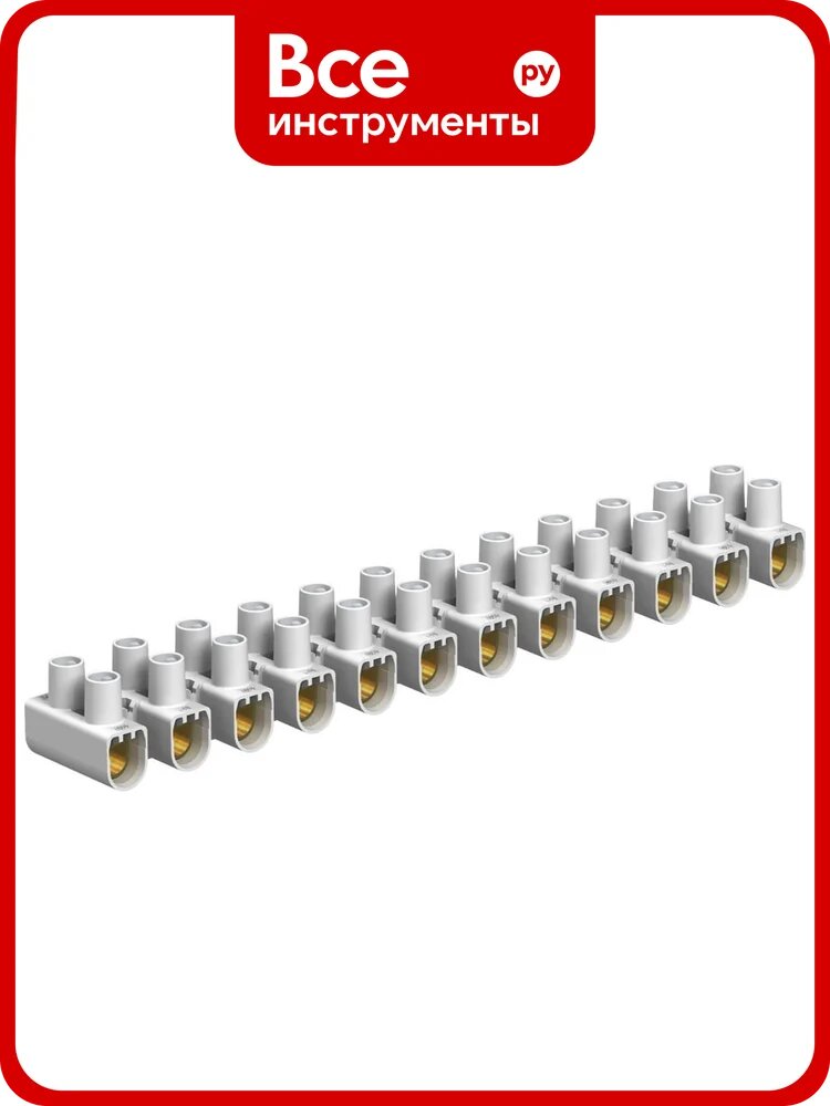 Колодка клеммная OBO Bettermann 4-16,0 мм², полипропилен, 450 V, 76 А, 2х рядная, белый (10 шт/уп) 2056550