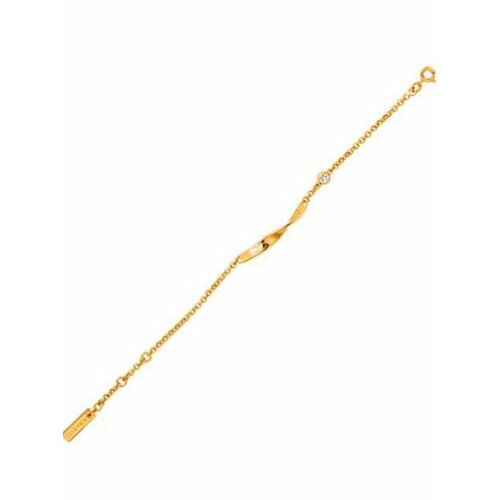Браслет-цепочка NINA RICCI, фианит, 1 шт., размер 19 см, размер M, золотистый