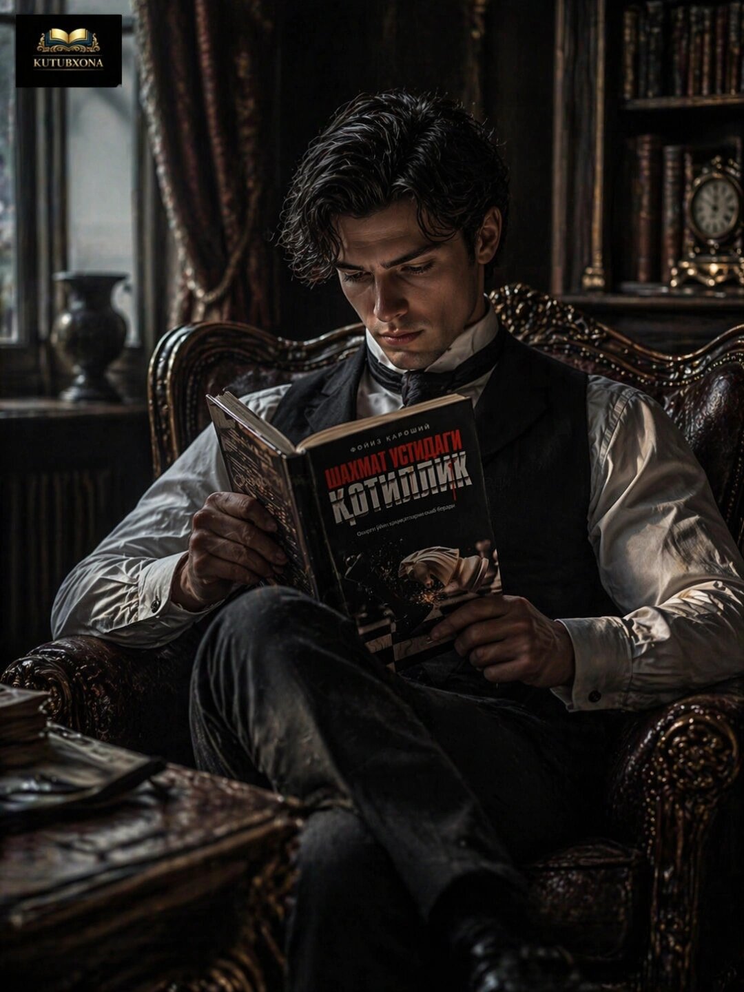 Книга Шахмат устидаги отиллик | Фойиз Кароший | детективный роман на узбекском языке