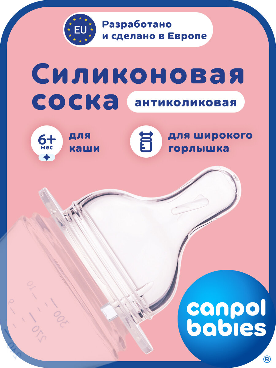 Соска от коликов для бутылочки силиконовая для каши