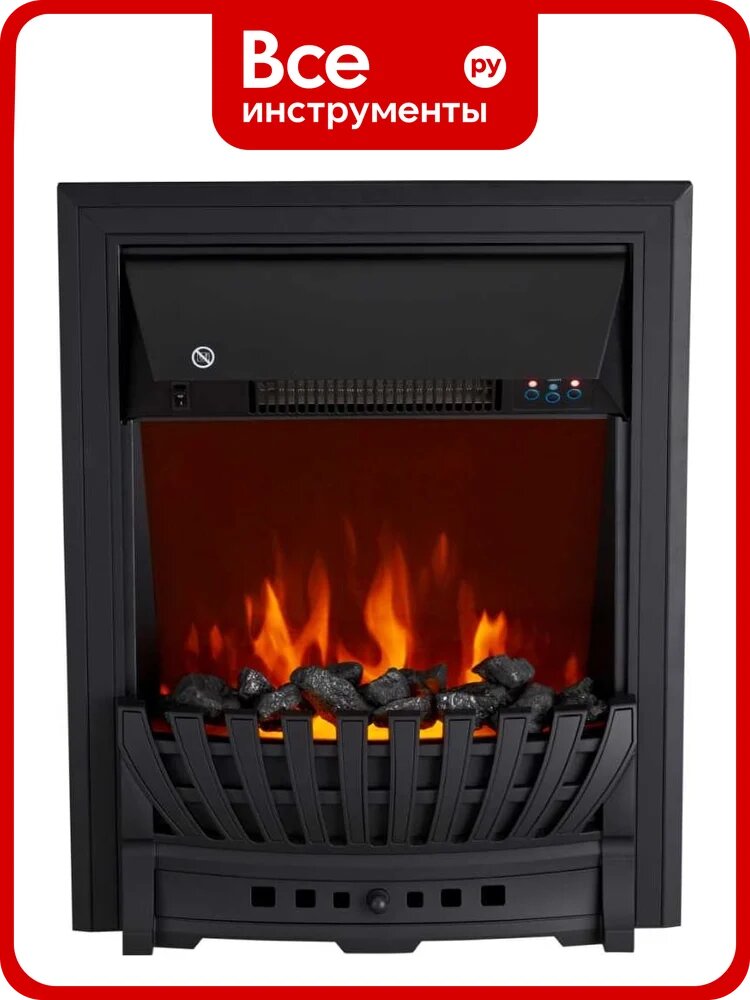 Очаг Royal Flame Aspen Black ламповый встраиваемый обогреватель с эффектом живого огня, дистанционное управление