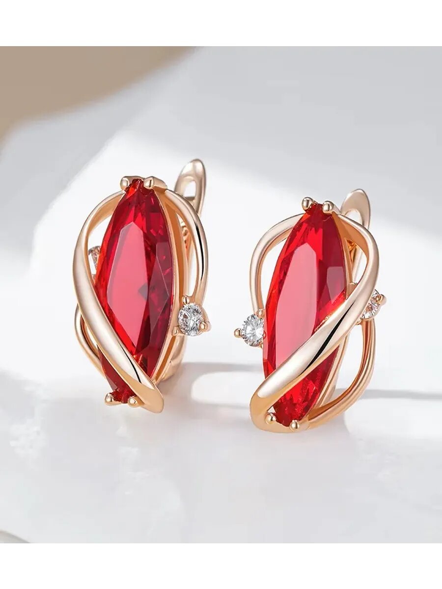 Серьги, розовое золото — фото 1