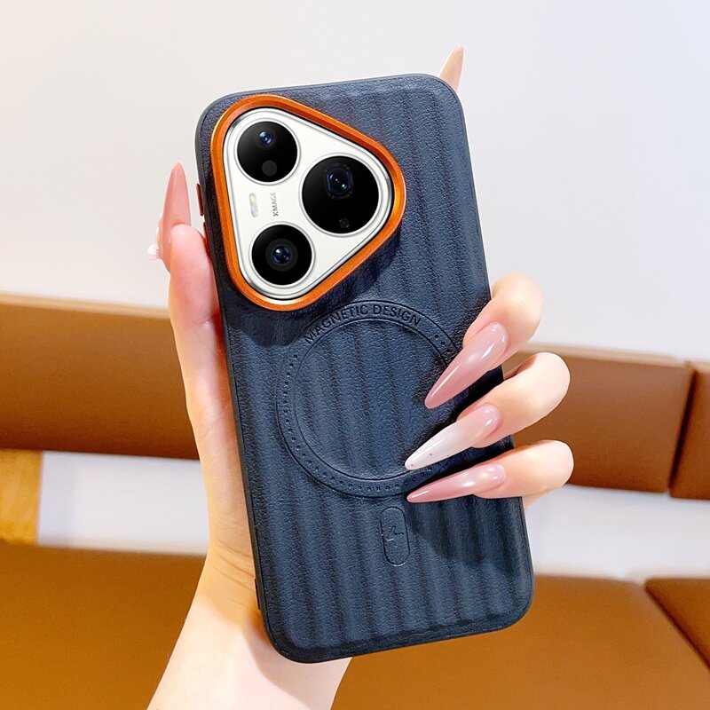 Чехол для Huawei Pura 90 Pro Max / Хуавей Пура 90 Про Max, soft touch, чехол-кардиомонитор, искусственная кожа, поликарбонат (PC), защита камеры, ударопрочный, усиленные углы, Huawei,