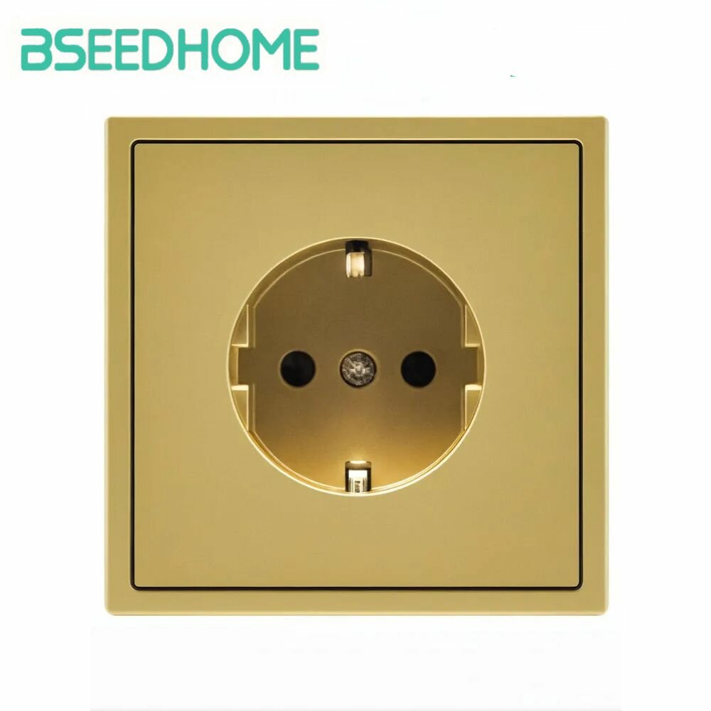 Встроенная Розетка BSEED одинарная 1 пост, Настенный розетка с когтями,16А 250В, PC рамка Белая