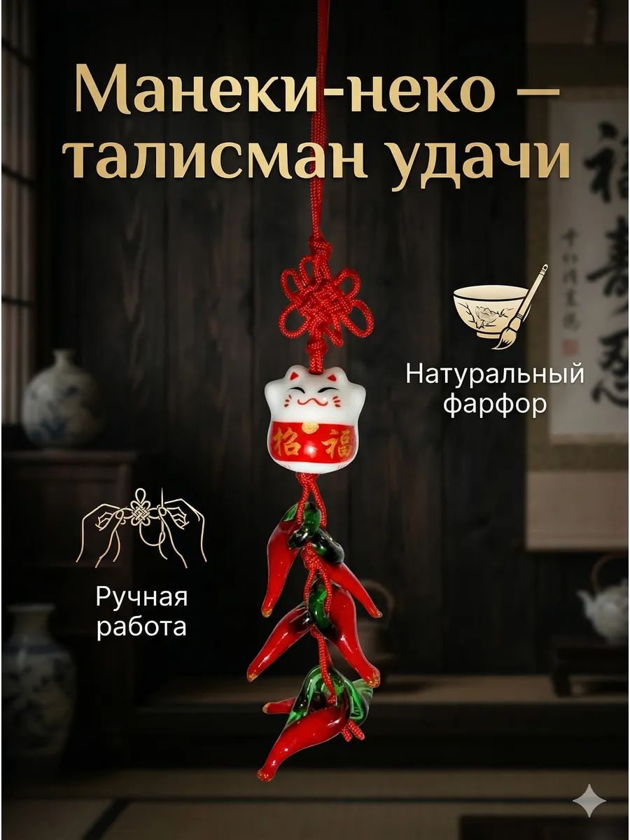 Подвеска-оберег Манеки-неко: талисман удачи в авто