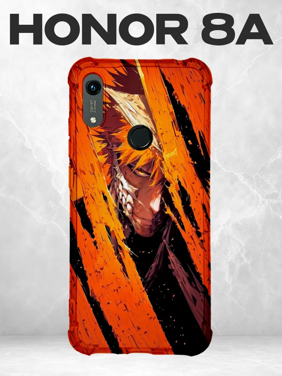 Чехол на Honor 8A Блич Ичиго оранжевый