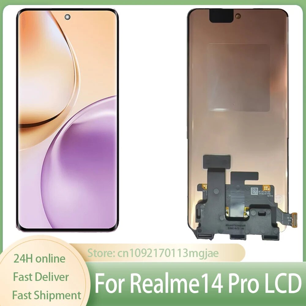 Оригинальный OLED-дисплей 120 Гц для Realme 14 Pro RMX5056, сенсорная панель, WIth Gold Frame