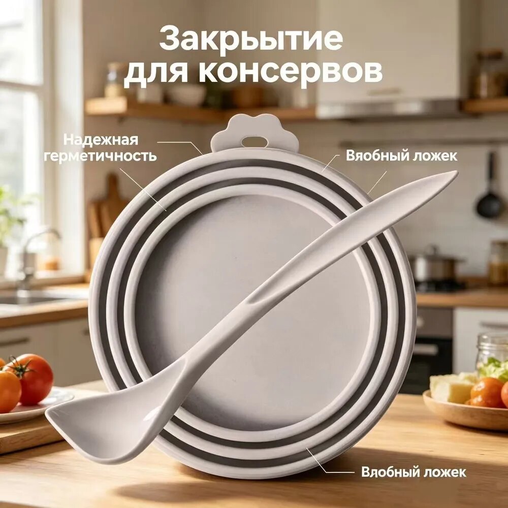 Крышка силиконовая, 9 см, 1 шт