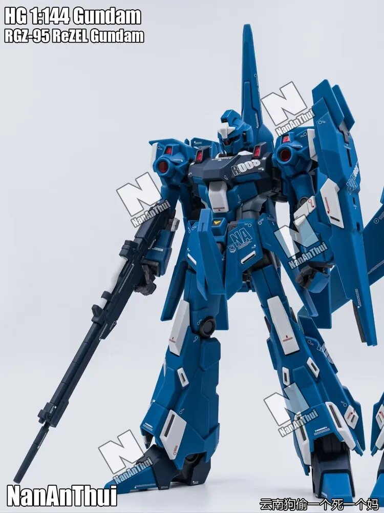 Сборная Игрушечная фигурка модель HG 1:144 Gundam RGZ-95 ReZEL Gundam , Высококачественная модель, Поставляется с бесплатными наклейками