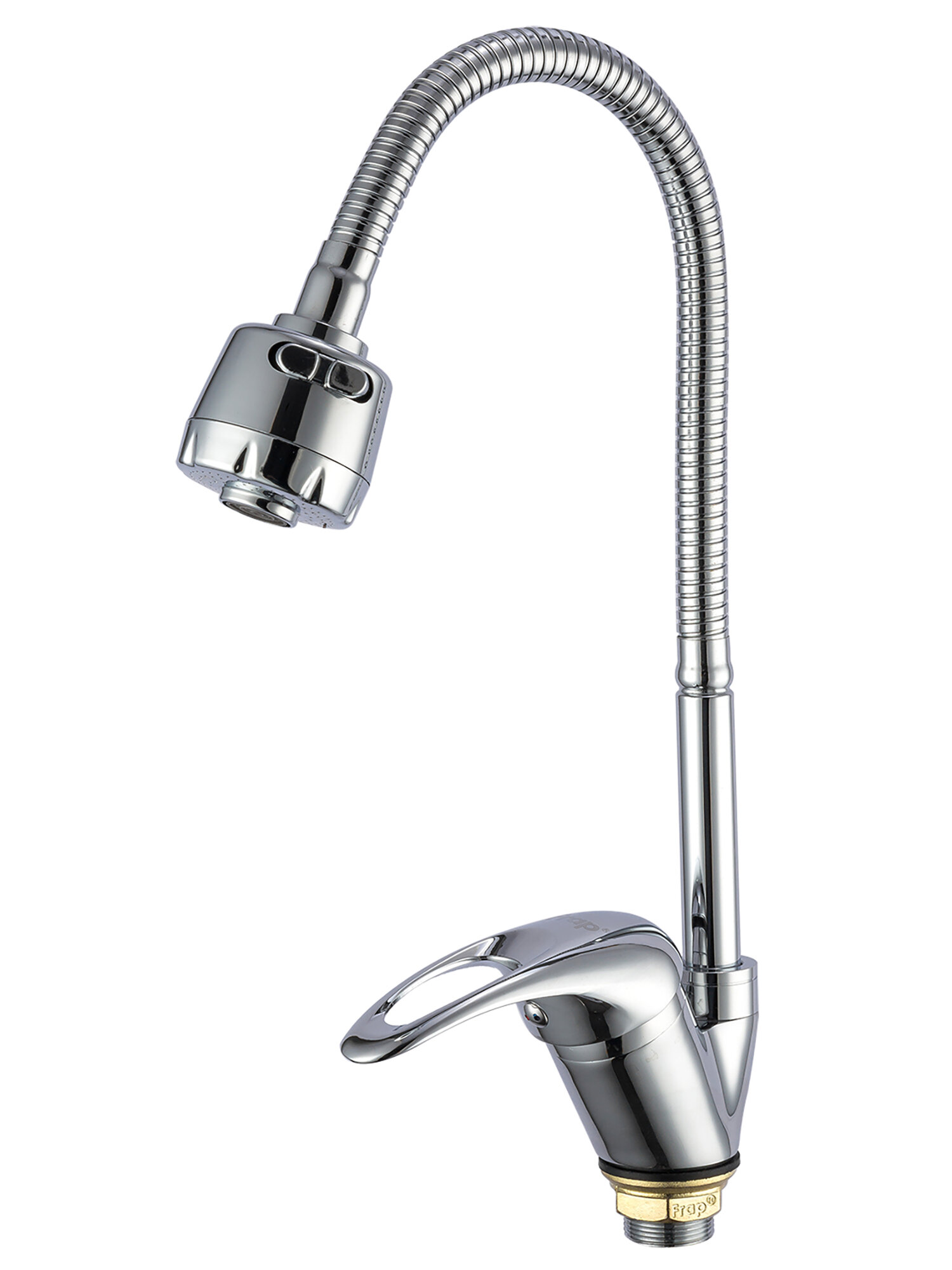 Смеситель для кухни с гибким изливом и душем Frap F4302-B хром