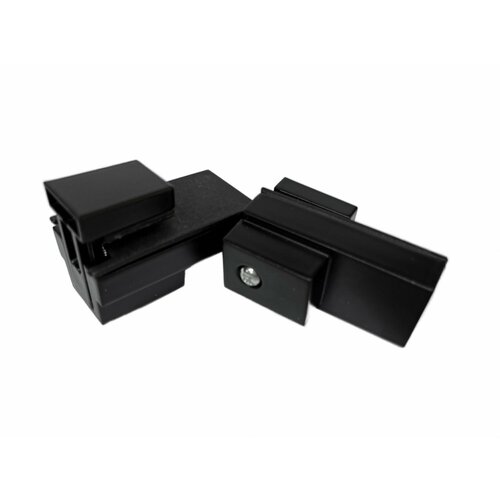 фото Полкодержатель для стеклянной полки quadro mini 50х26х25 черный, 2 шт. в комплекте.