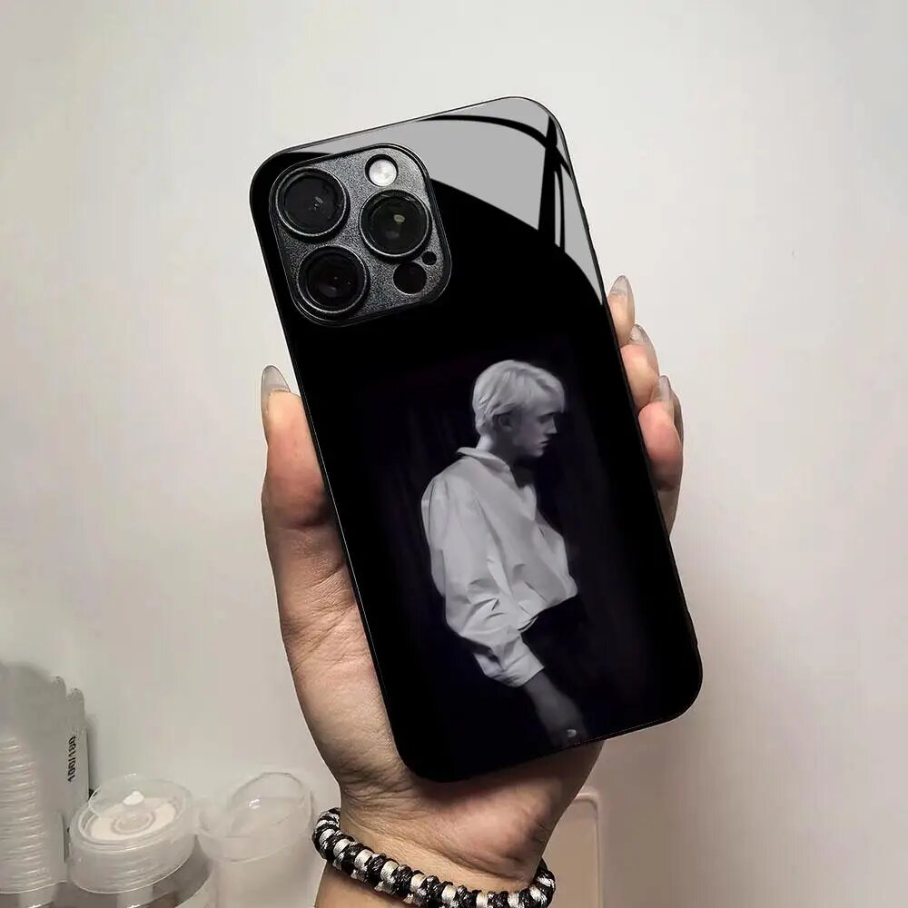 Чехол для телефона Драко Малфой для iPhone 17, 16, 15, 14, Air, 12, 11, 13 Pro Max, Mini, Plus, стеклянный чехол