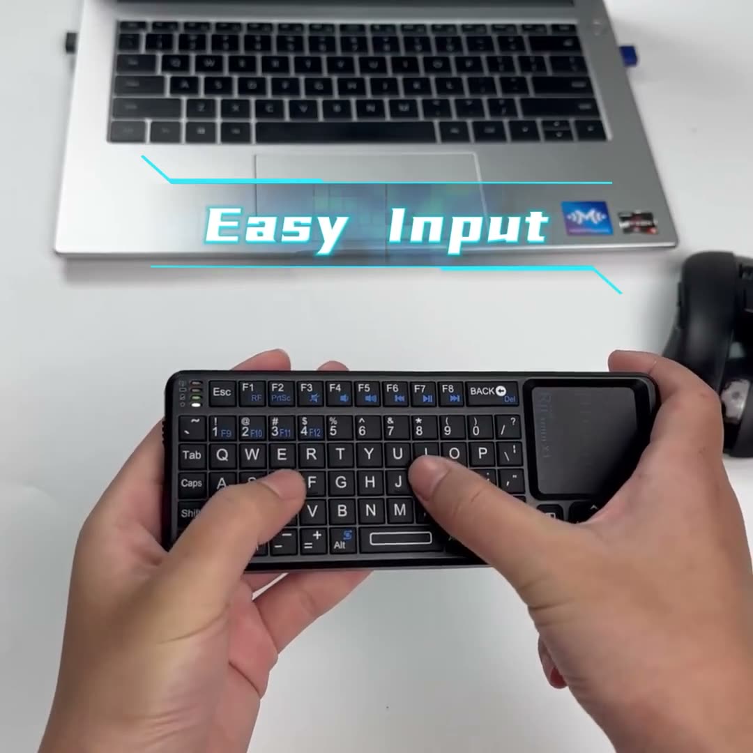 Rii X1 Мини беспроводная клавиатура с сенсорной панелью, English