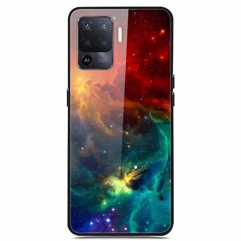 Чехол для OPPO Reno 5 Lite, бампер из закаленного стекла для OppoA94 4G, чехол для телефона OPPO a94 4G/Reno5 Lite, стеклянный чехол A94 4G