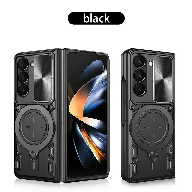 Магнитный держатель-кольцо с подставкой для Samsung Galaxy Z Черный, Black, For Samsung Z Flip7