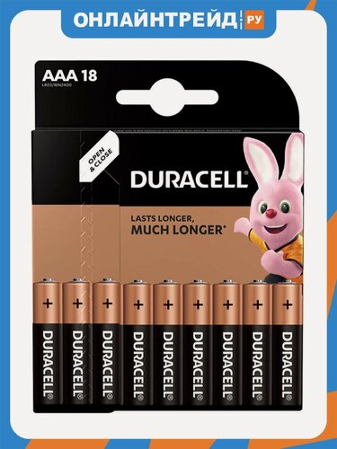 Изображение товара Элемент питания Duracell Basic LR03-18BL AAA бл 18