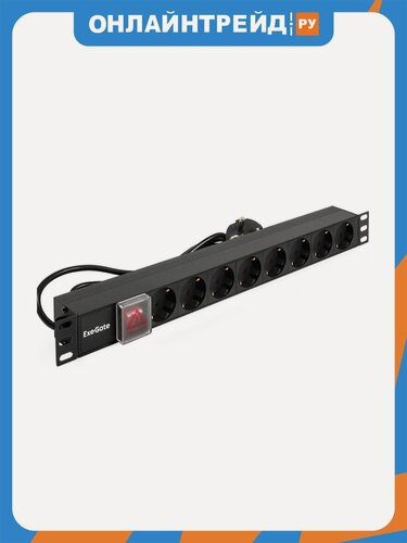 Изображение товара Блок розеток Exegate ServerPro PDU-19H805 Al-8S-EU3CU-SW (EX280844RUS)