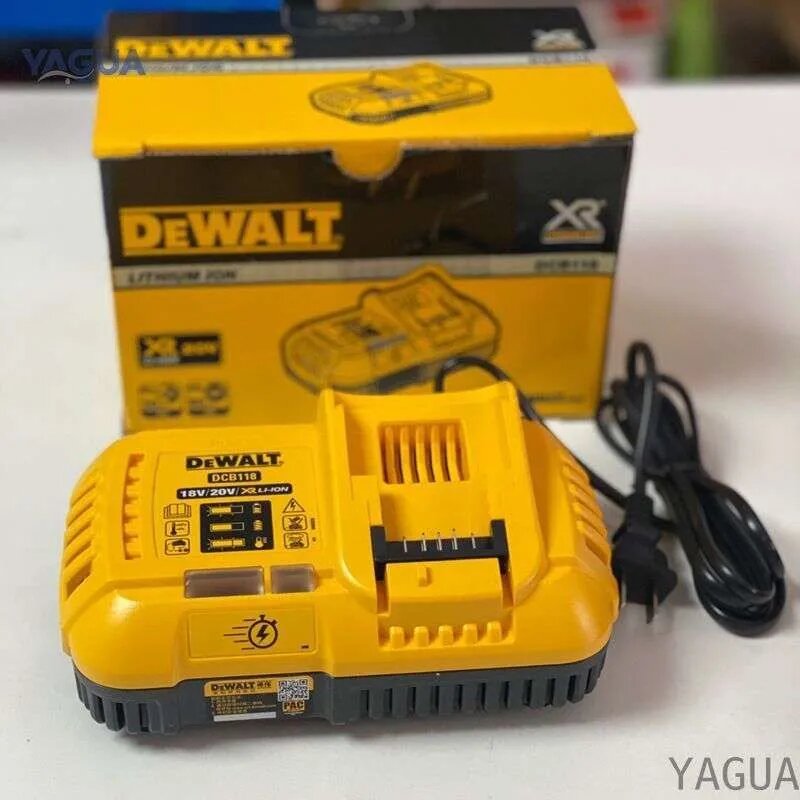 DEWALT DCB118 Быстрое зарядное устройство FLEXVOLT 18 В 20 В 60 В MAX Зарядка Внутренний вентилятор охлаждения YAGUA