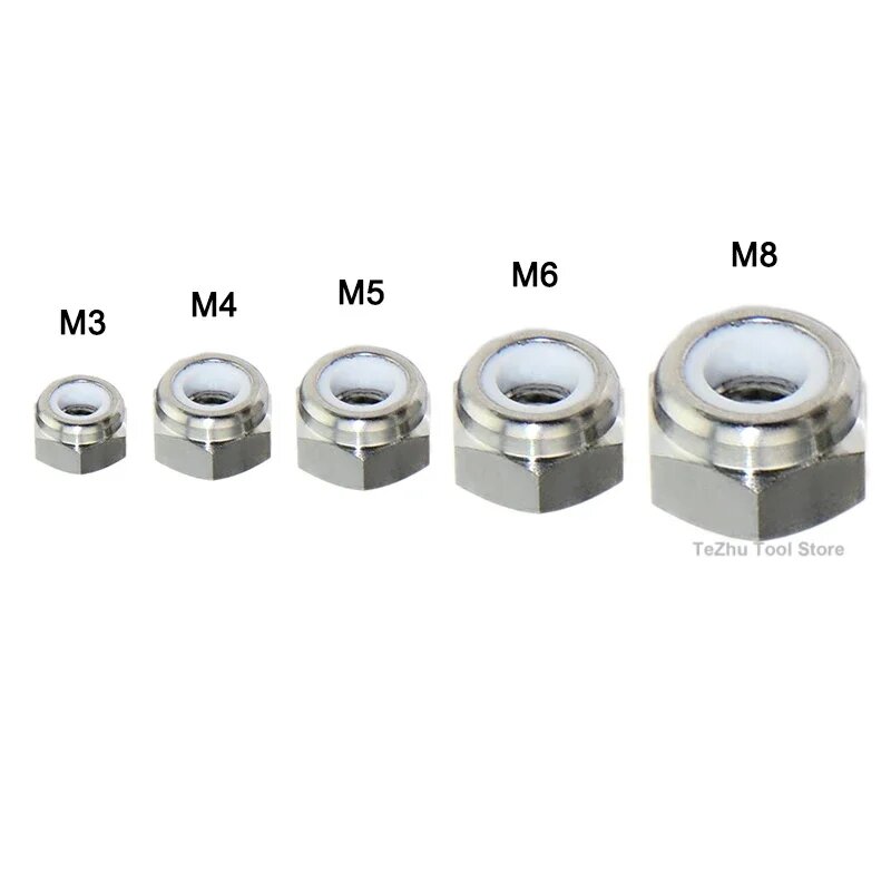 Шестигранные гайки титановые M2-M12, цвет: 3pcs