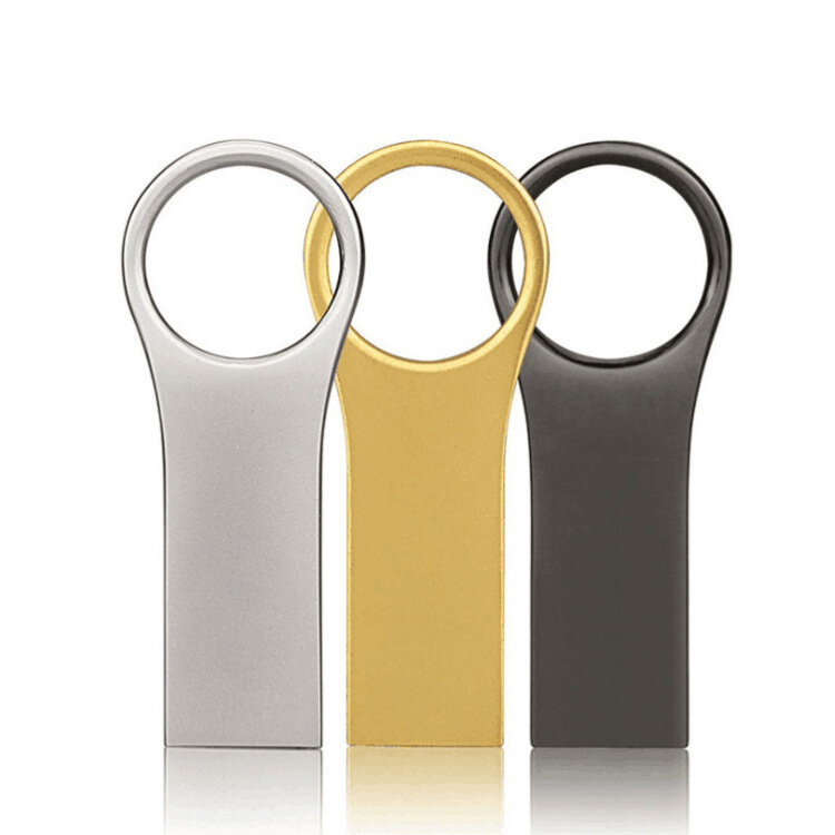 Металлический ключевой браслет USB-флеш-накопитель с интерфейсом USB 2.0, 128 ГБ памяти, подарок с высоким объемом для