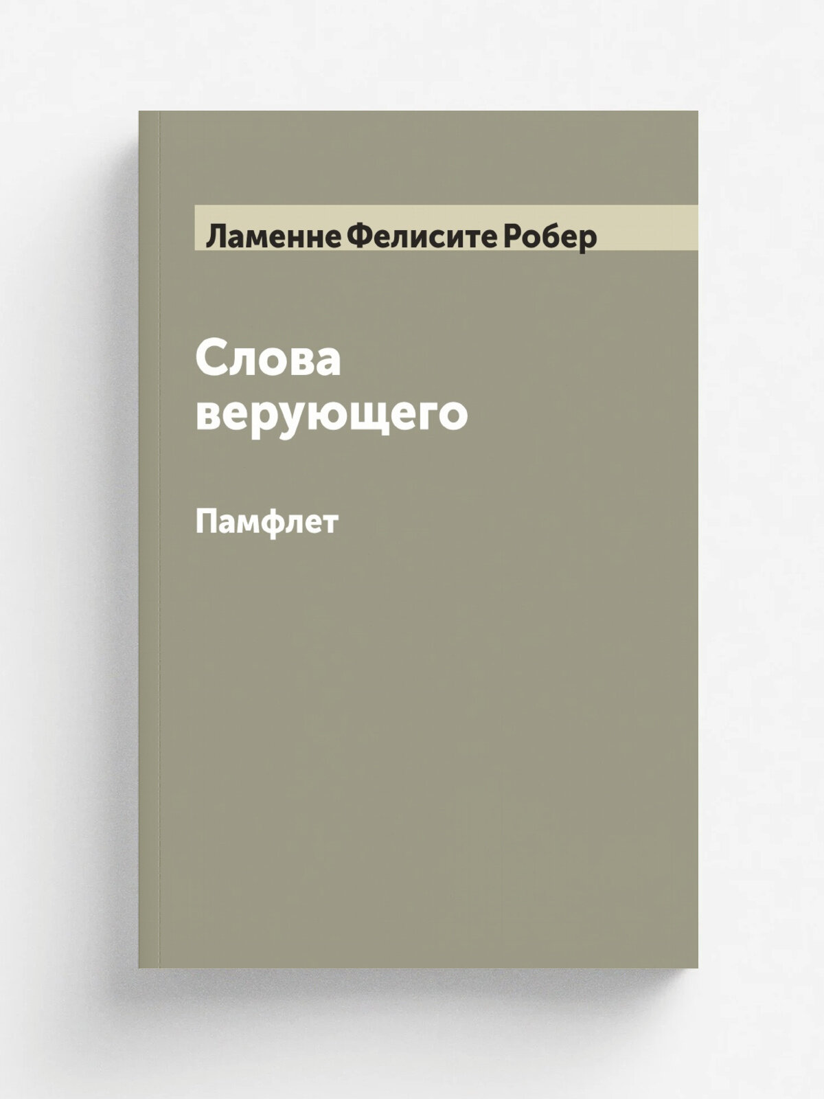 Слова верующего. Памфлет