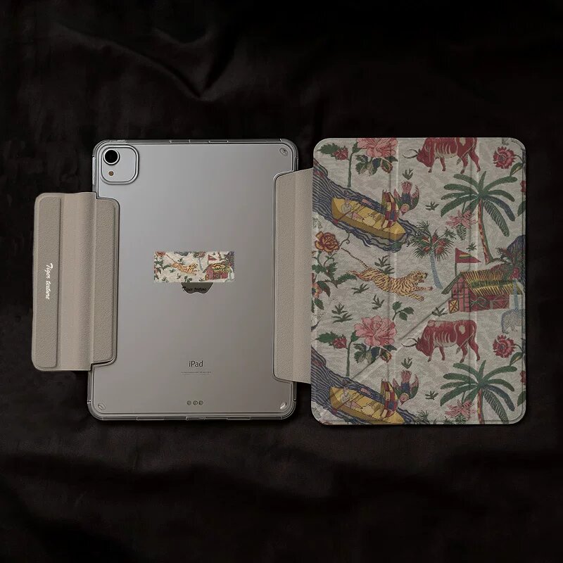 Чехол для Mi Pad 8 Pro 11.2 дюйма с магнитным замком, без отсека для ручки, ретро-дизайн бык-тигр