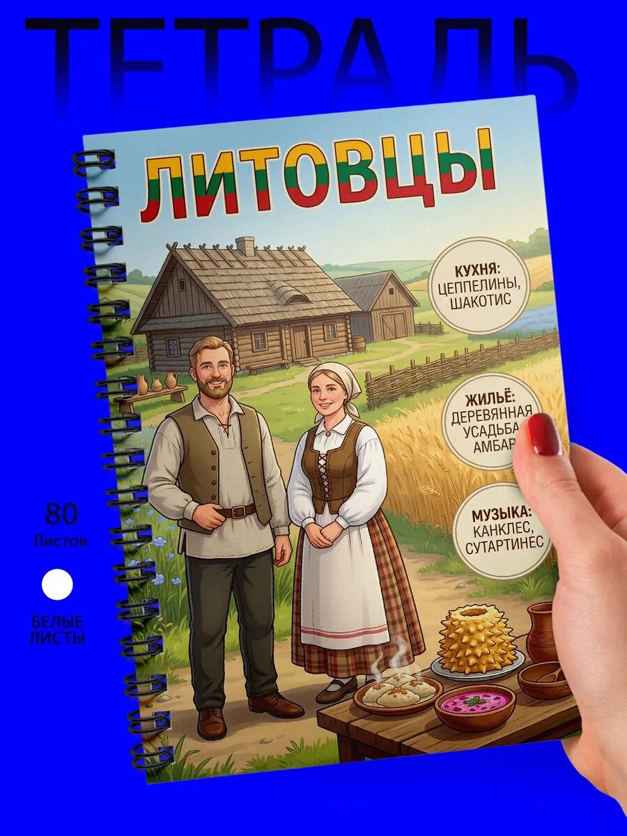 Тетрадь - Скетчбук А5 - Народы - Литовцы