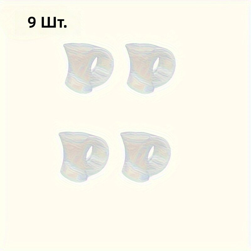 Гелевые разделители для пальцев ног, комплект из 9 шт, белые, водонепроницаемые, без латекса, для комфорта и поддержки стоп, подходят для большого и молоткообразных пальцев, эргономичные, универсального размера