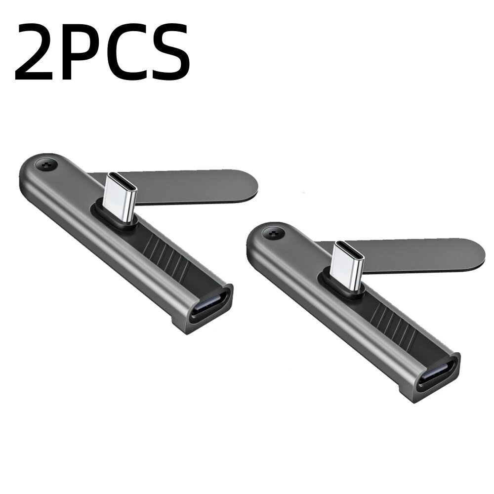 Складная Подставка Для Телефона 2-в-1 С Адаптером USB Type-C, Быстрая Зарядка 240 Вт, Передача 2 PCS