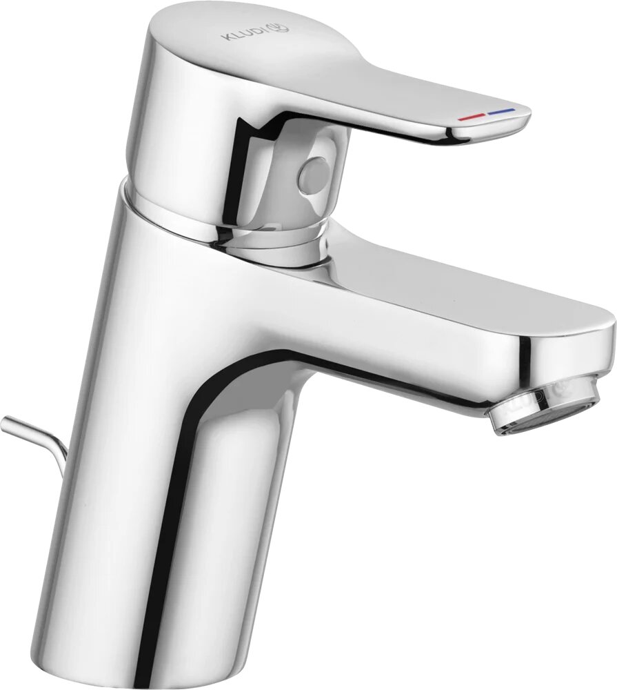 Смеситель для раковины Kludi Pure&Easy 373820565 хром, глянцевый, кран для ванной в раковину, из латуни, рычажный, с керамическим картриджем, с функцией